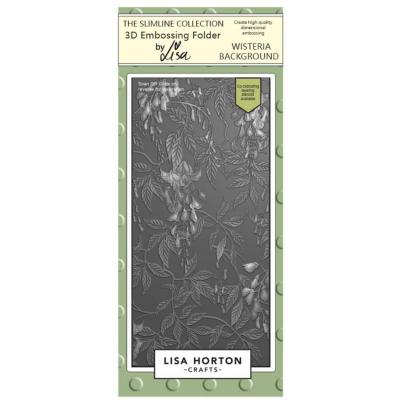 Lisa Horton Crafts 3D Embossing Folder - Wisteria Background